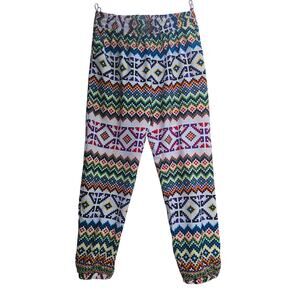 Fun Colorful Pants! by Speed Central New York XL Polyester Aztec Print B55